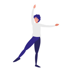 Fototapeta premium young man practicing exercice