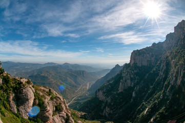 View from the mountains of Montserrat, Spain