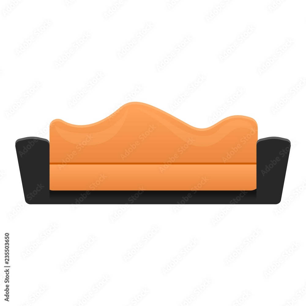 Poster soft sofa icon. cartoon of soft sofa vector icon for web design isolated on white background