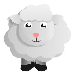 Farm sheep icon. Cartoon of farm sheep vector icon for web design isolated on white background