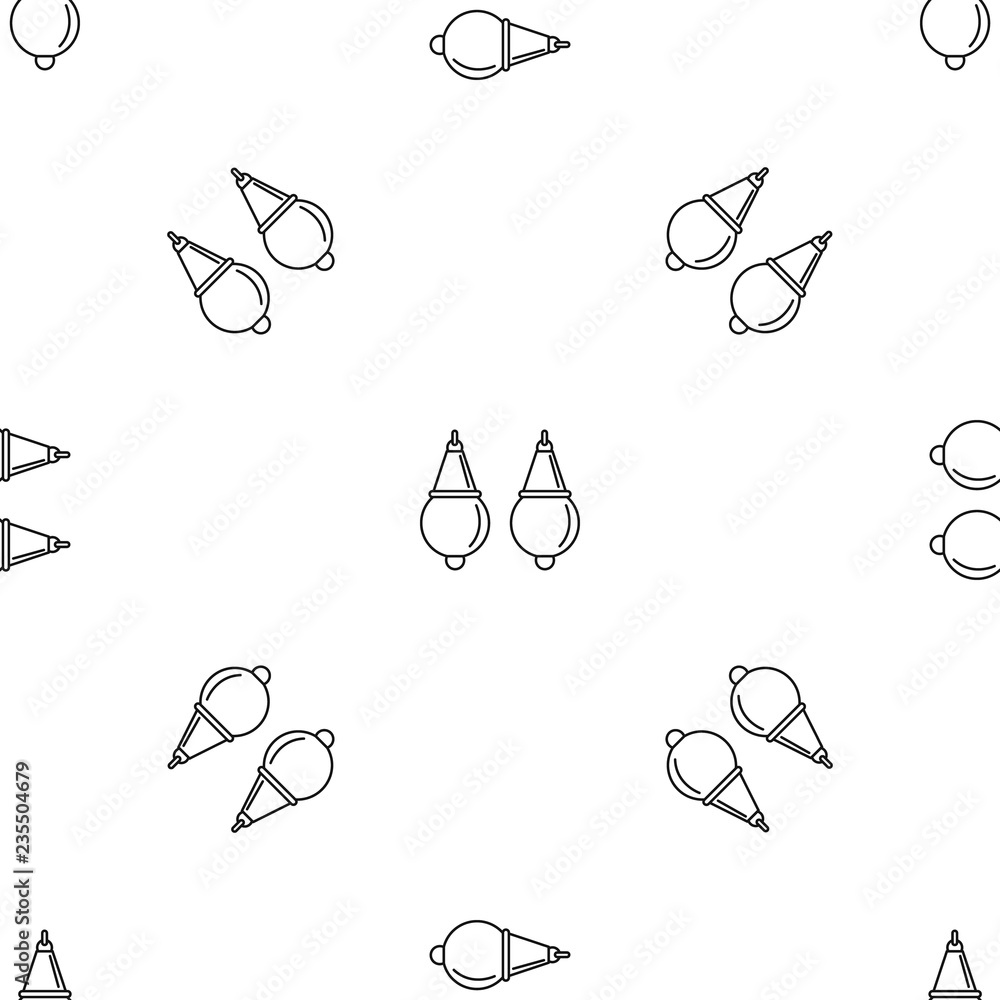 Poster pearl earrings pattern seamless vector repeat geometric for any web design