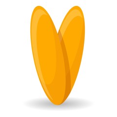 Risoni pasta icon. Cartoon of risoni pasta vector icon for web design isolated on white background