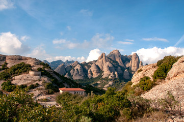Obraz premium View of Montserrat Mountains