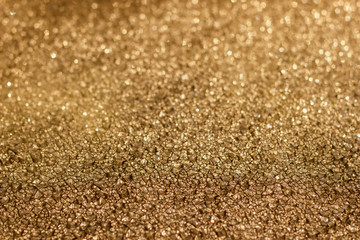 Shiny Golden abstract background with bokeh