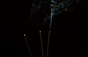 smoke on black background