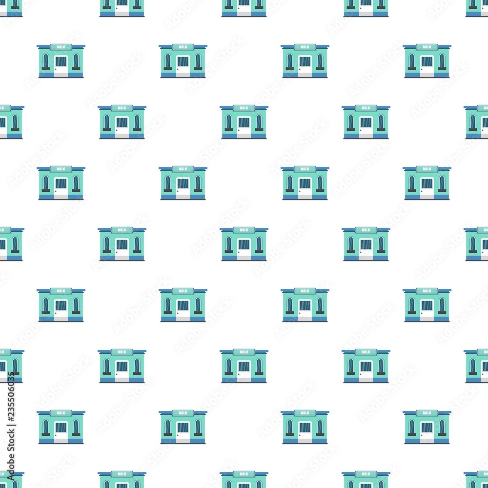 Poster milk shop pattern seamless vector repeat for any web design