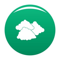 Dark cloudy icon. Simple illustration of dark cloudy vector icon for any design green