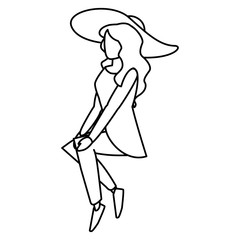 young woman modeling character