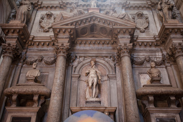 Sculpture of Christ on the altar