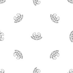 Vintage hand made jewellery pattern seamless vector repeat geometric for any web design