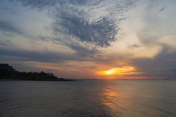 Sunset at the sea