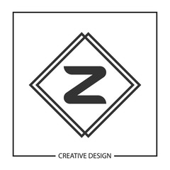 Initial Letter Z Logo Template Vector Design