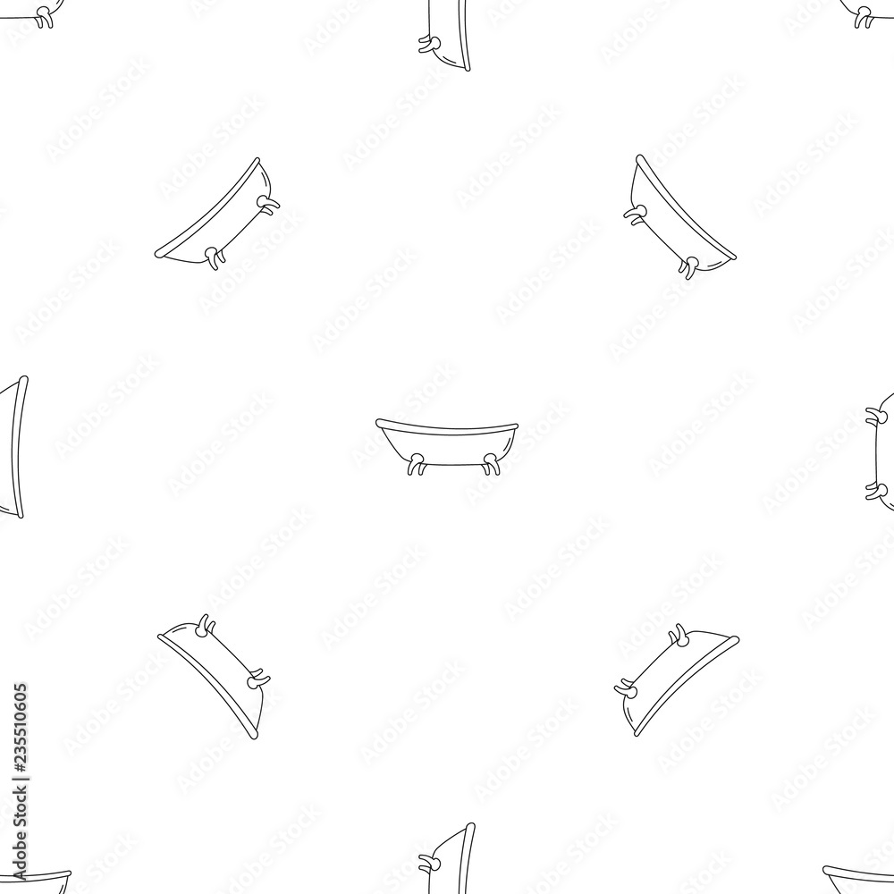 Poster retro bathtube pattern seamless vector repeat geometric for any web design
