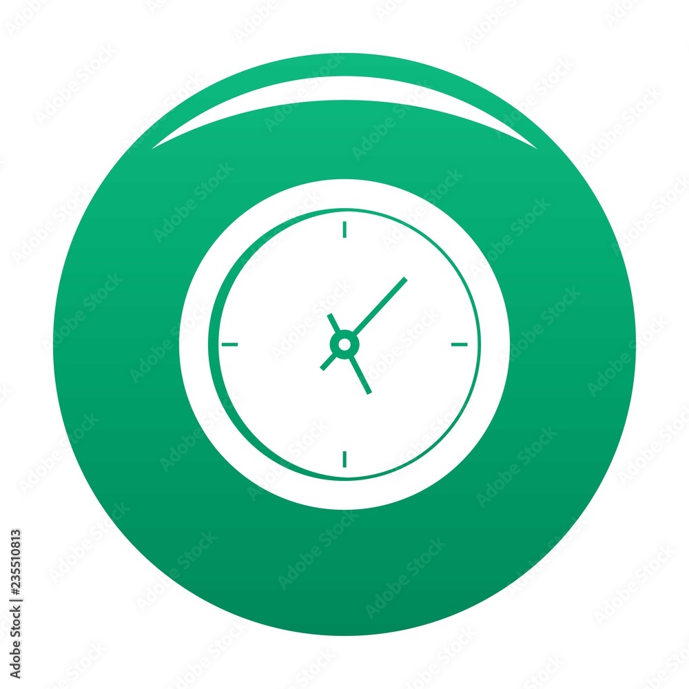 Aufkleber clock minimal icon. simple illustration of clock minimal vector icon for any design green