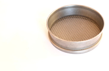 Stainless steel sieve for soil analysis