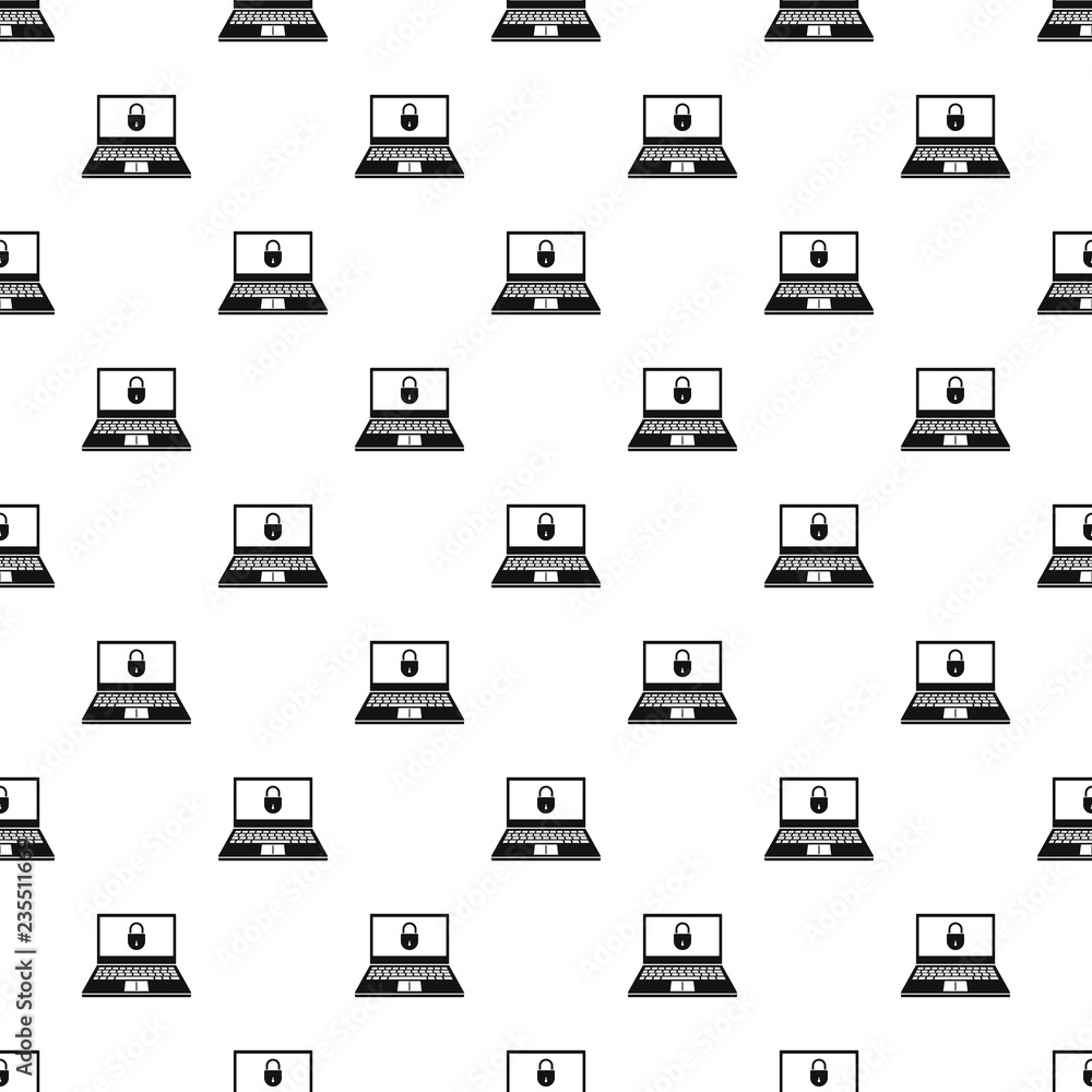 Poster secured laptop pattern seamless vector repeat geometric for any web design