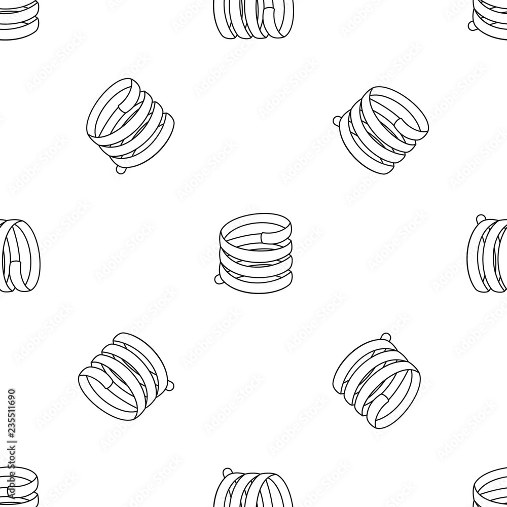 Poster short spring coil pattern seamless vector repeat geometric for any web design