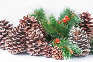 Fototapeta premium Christmas holiday greeting card