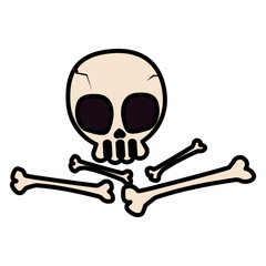 happy halloween skull icon