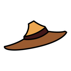 halloween scarecrow hat icon
