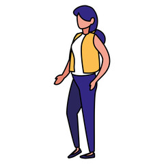 young woman modeling character