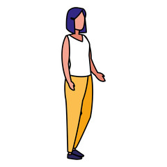 young woman modeling character