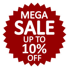 Mega sale sign.