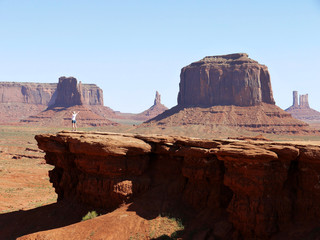 monument valley with girl - USA