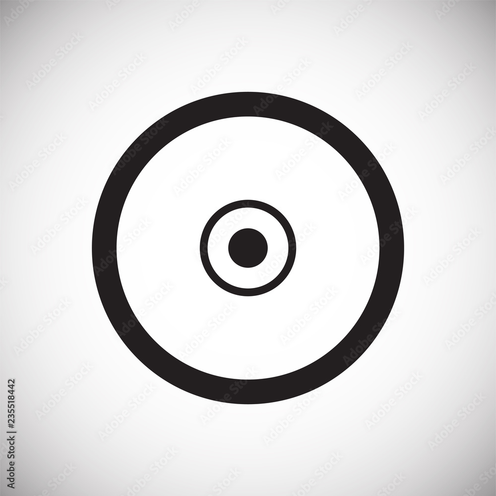 Poster digital data disc icon on white background for graphic and web design, modern simple vector sign. in