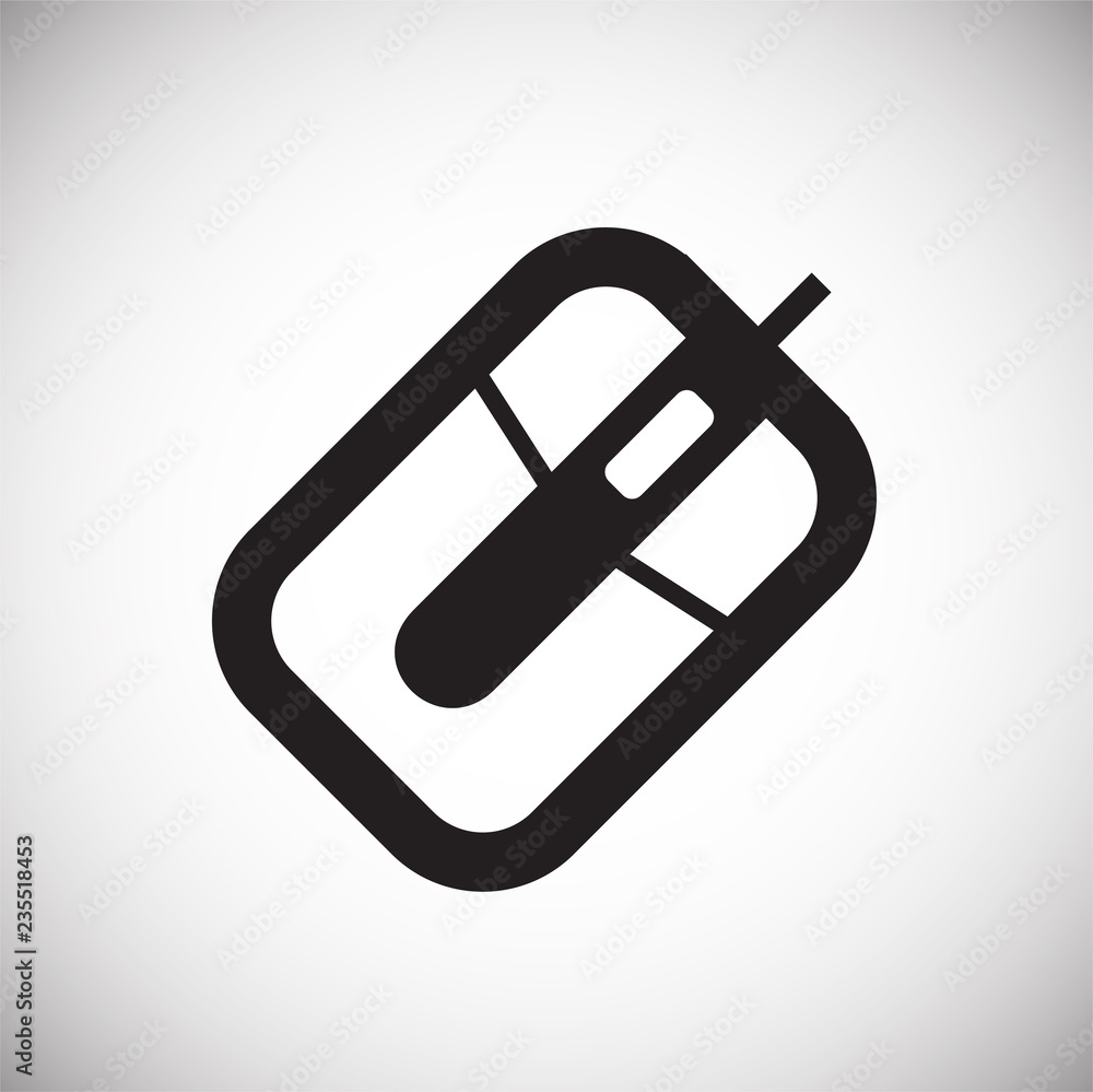 Poster computer gaming mouse icon on white background for graphic and web design, modern simple vector sign