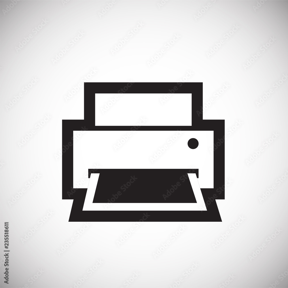 Poster printer icon on white background for graphic and web design, modern simple vector sign. internet con