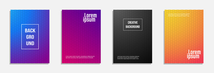 Minimal cover design. set of geometric pattern background