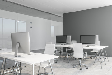 Modern coworking concrete office