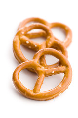 Salted mini pretzels snack.
