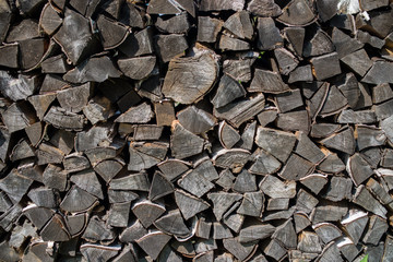 warehouse of old firewood