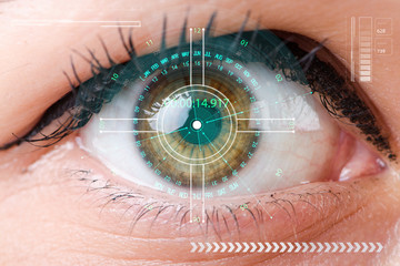 Concept of sensor implanted into human eye