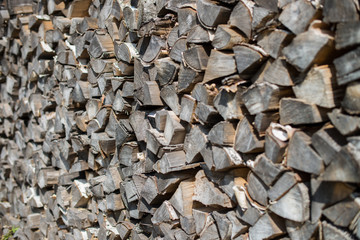 warehouse of old firewood
