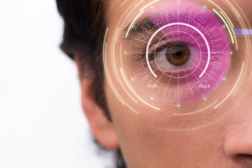 Concept of sensor implanted into human eye