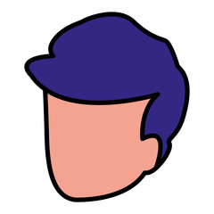 young man head avatar character