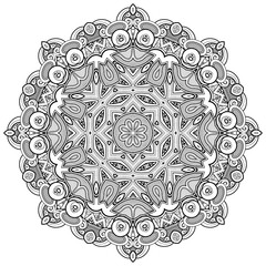 Monochrome Beautiful Decorative Ornate Mandala