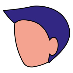 young man head avatar character