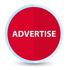 Advertise flat prime red round button