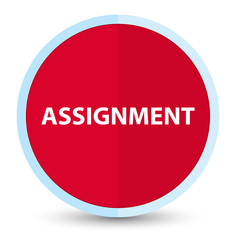 Assignment flat prime red round button