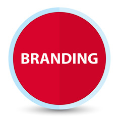 Branding flat prime red round button