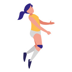 young woman practicing exercice