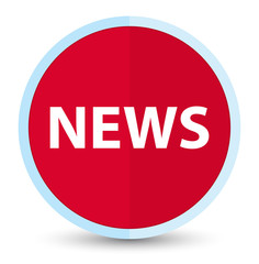 News flat prime red round button