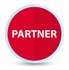 Partner flat prime red round button