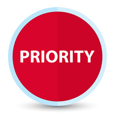 Priority flat prime red round button