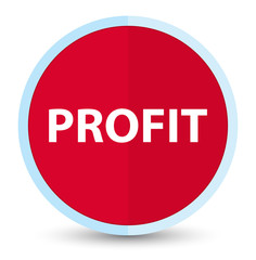 Profit flat prime red round button