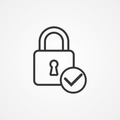Padlock vector icon sign symbol